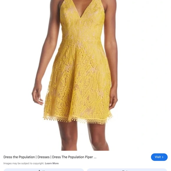 Dress the Population Dresses & Skirts - Dress the Population Sunny Yellow Mini Dress